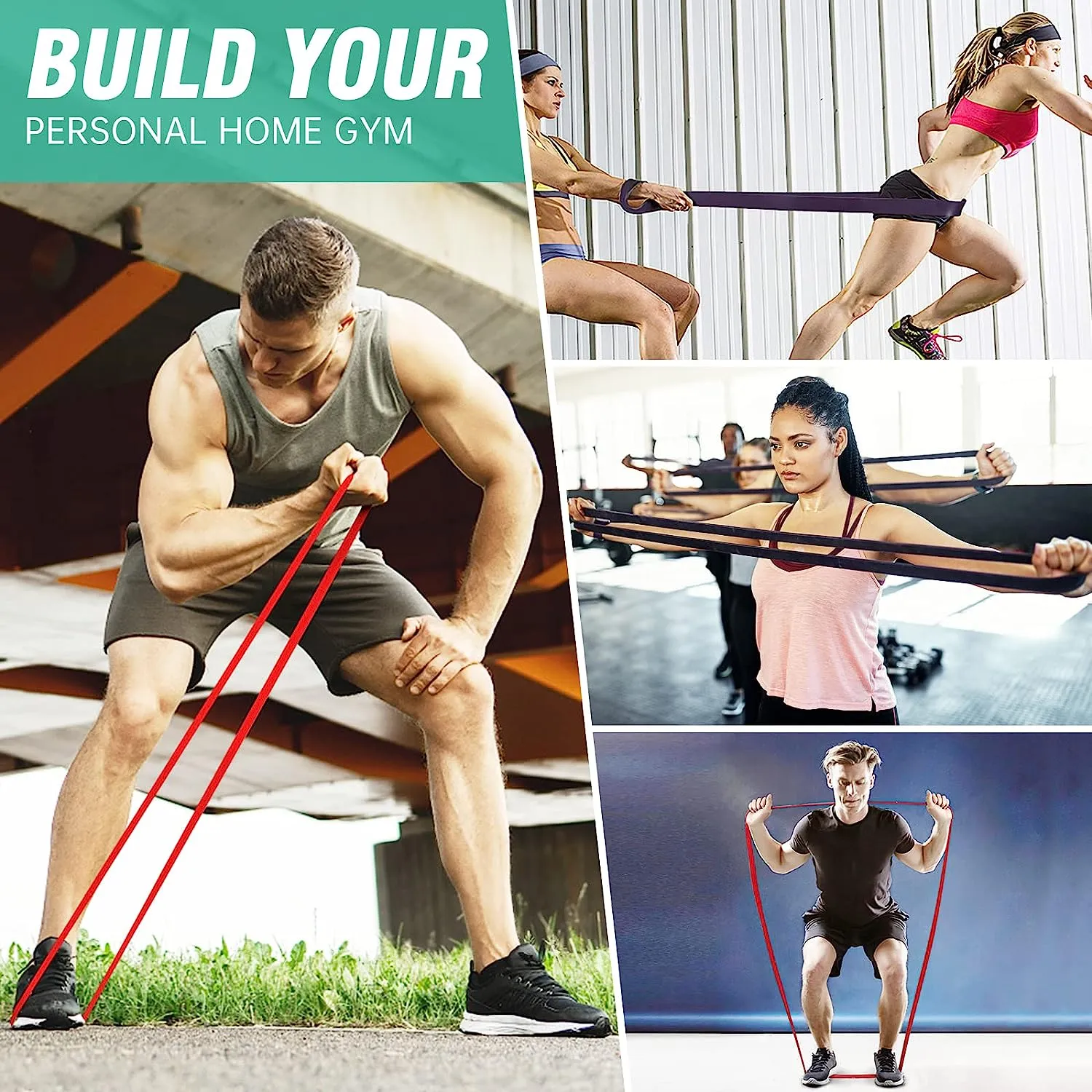 Four-color fitness tension band